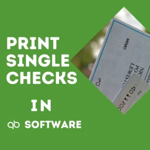 image of single Reprint checks in QuickBooks